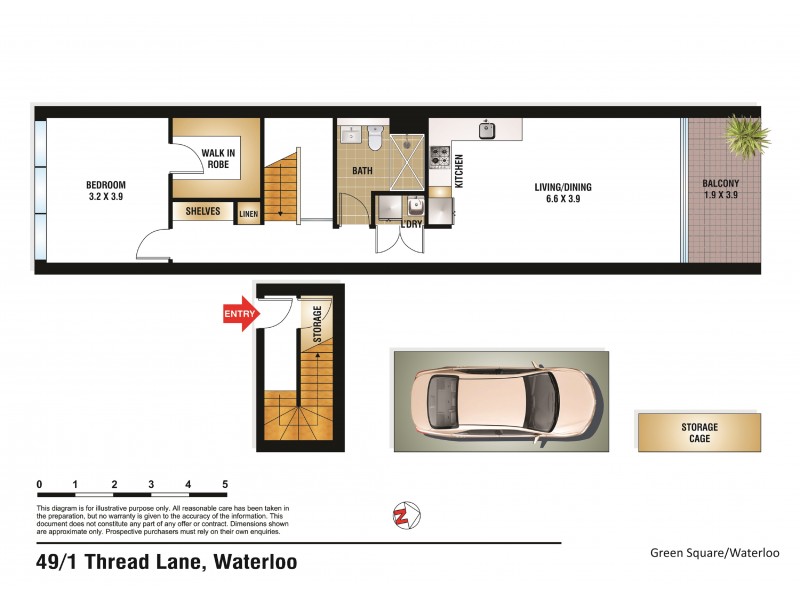 49/1 Thread Lane, Waterloo NSW 2017 Floorplan
