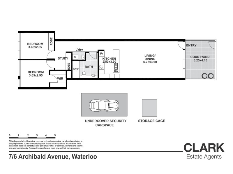 7/6 Archibald Avenue, Waterloo NSW 2017 Floorplan