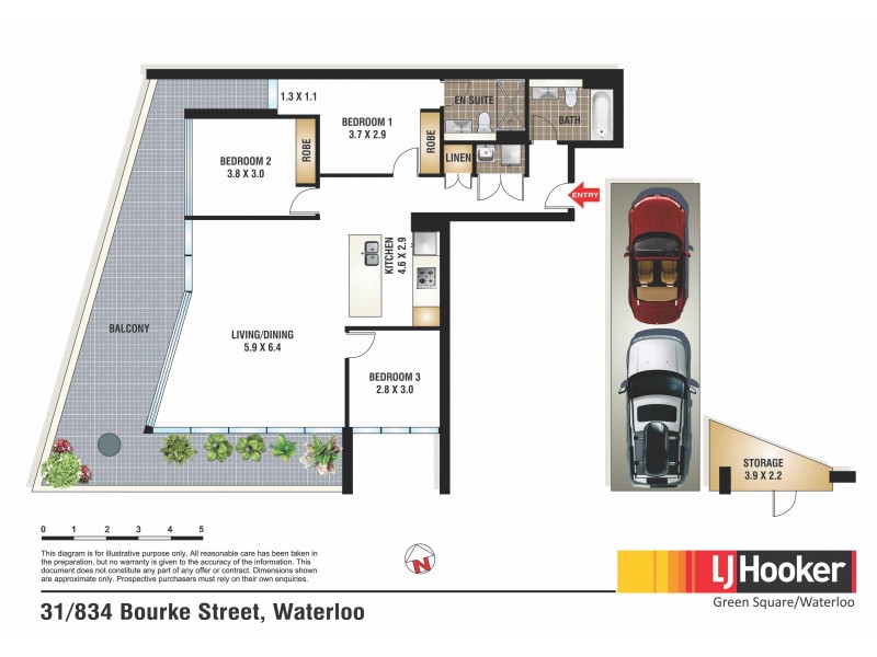 31/834 Bourke  Street, Waterloo NSW 2017 Floorplan