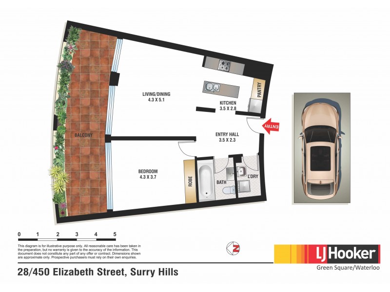 28/450 Elizabeth Street, Surry Hills NSW 2010 Floorplan
