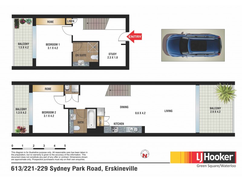 613/221-229 Sydney Park Road, Erskineville NSW 2043 Floorplan
