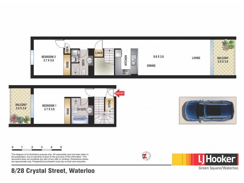 8/28 Crystal Street, Waterloo NSW 2017 Floorplan