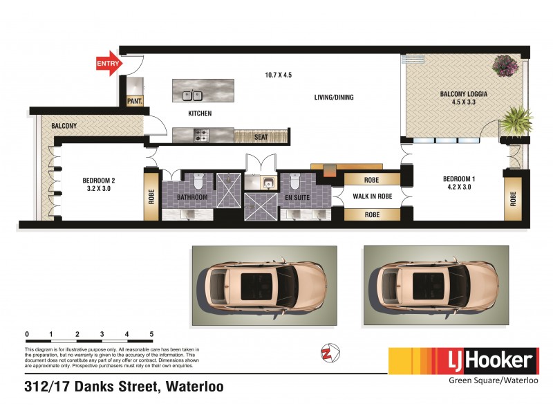312/17 Danks Street, Waterloo NSW 2017 Floorplan