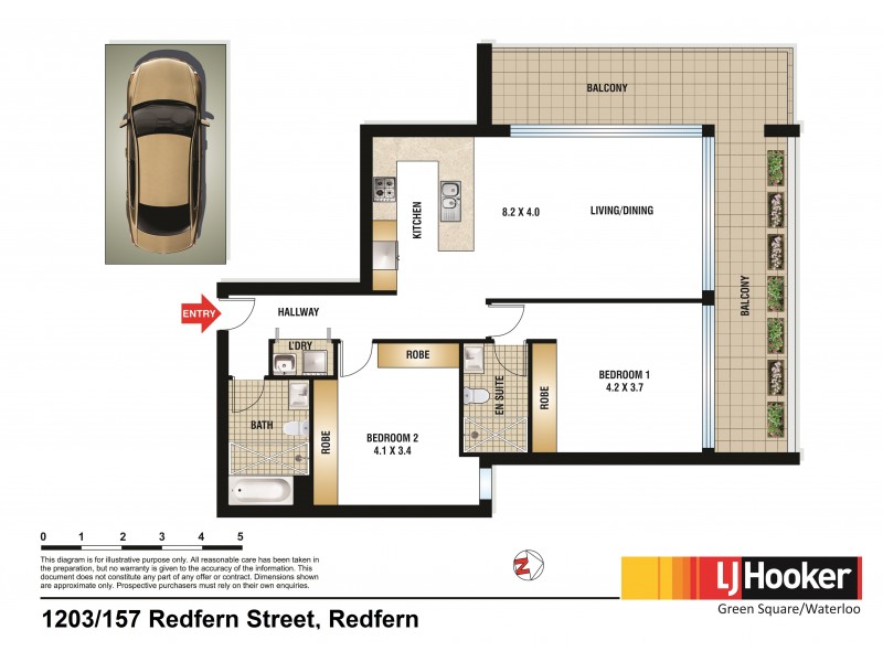1203/157 Redfern Street, Redfern NSW 2016 Floorplan
