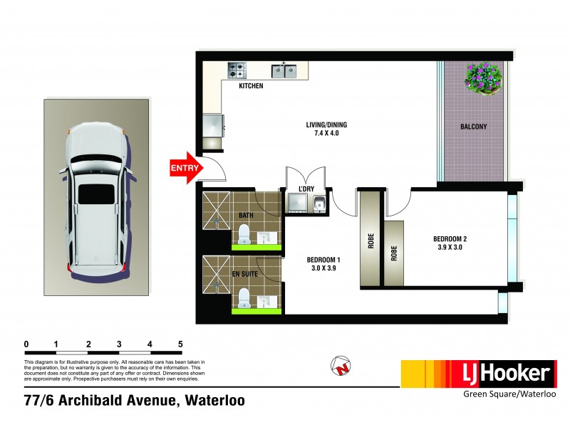 77/6 Archibald Avenue, Waterloo NSW 2017 Floorplan