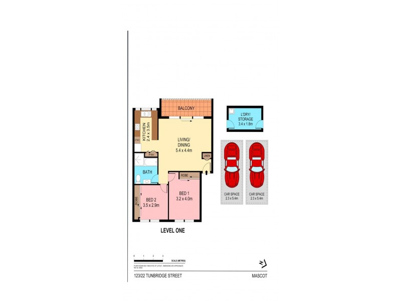 123/22 Tunbridge Street, Mascot NSW 2020 Floorplan