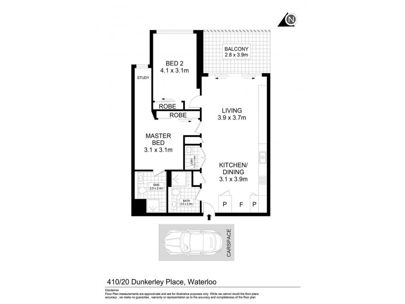 410/20 Dunkerley Place, Waterloo NSW 2017 Floorplan