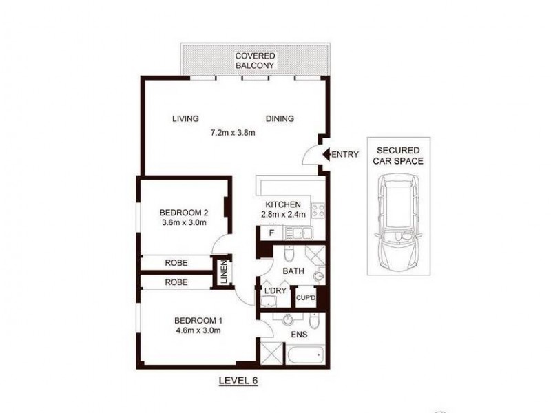 C606/6-8 Crescent Street, Redfern NSW 2016 Floorplan