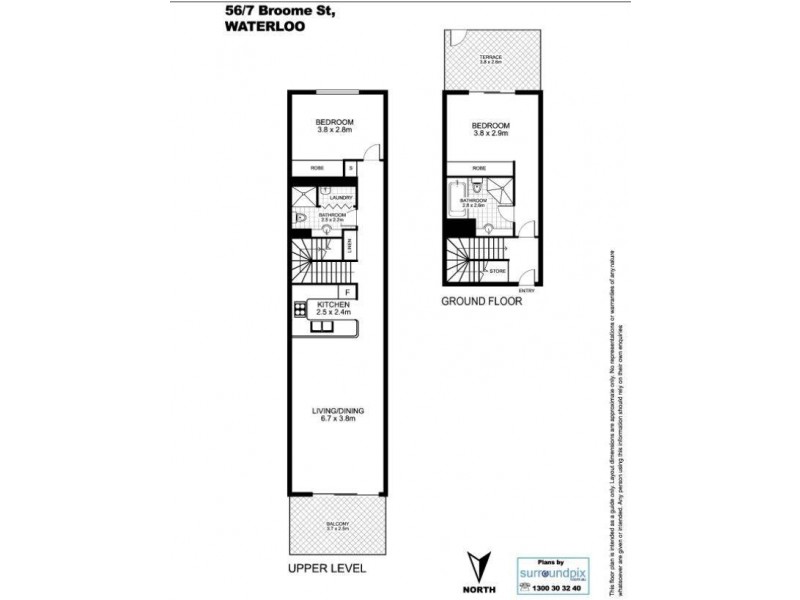 56/7 Broome Street, Waterloo NSW 2017 Floorplan