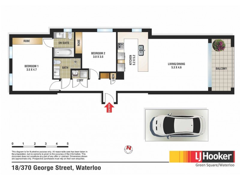 18/370 George Street, Waterloo NSW 2017 Floorplan