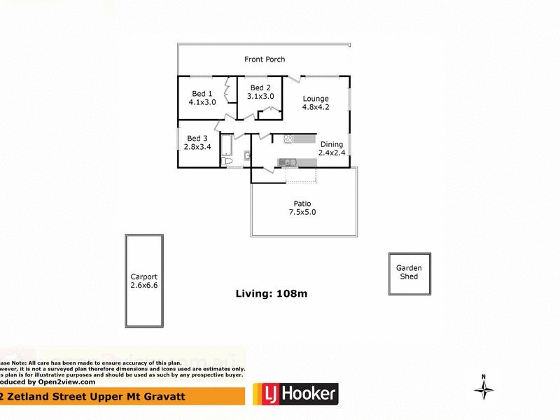 2 Zetland Street, Upper Mount Gravatt QLD 4122 Floorplan