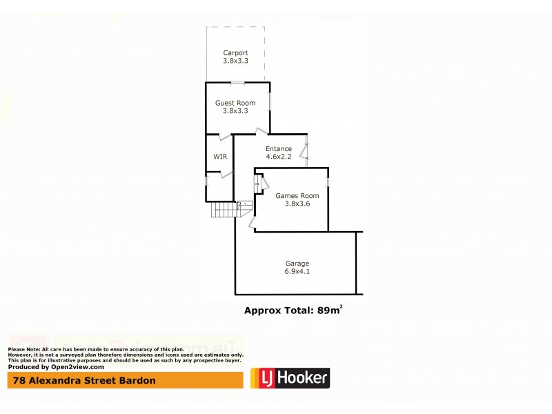 78 Alexandra Street, Bardon QLD 4065 Floorplan