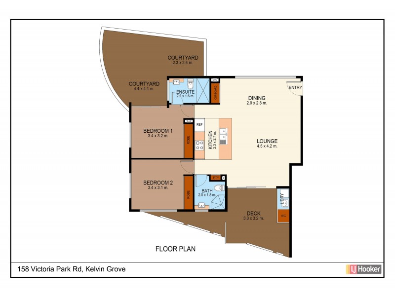 106/158 Victoria Park Road, Kelvin Grove QLD 4059 Floorplan