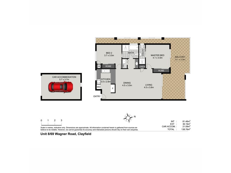 8/69 Wagner Road, Clayfield QLD 4011 Floorplan