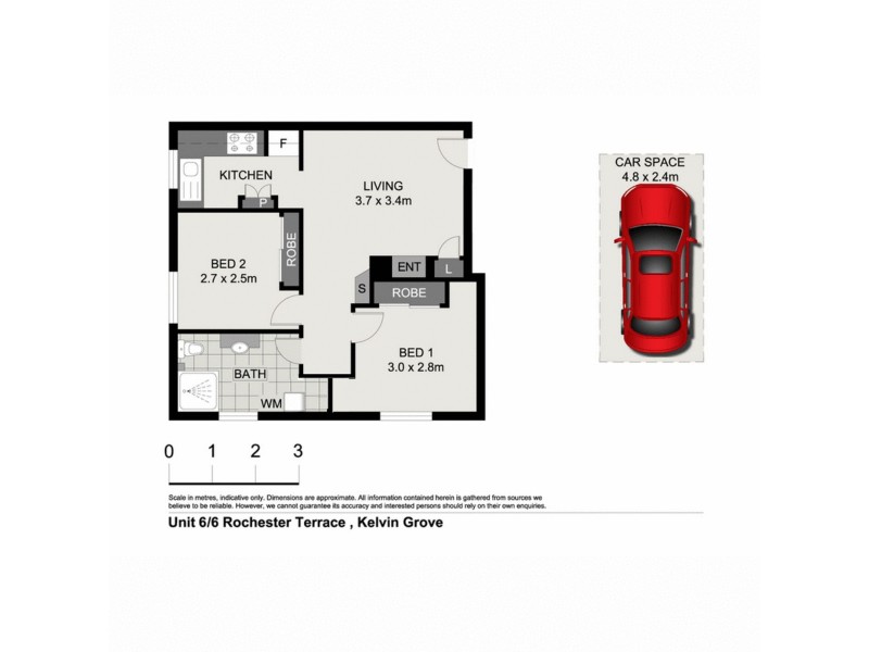 6/6 Rochester Terrace, Kelvin Grove QLD 4059 Floorplan
