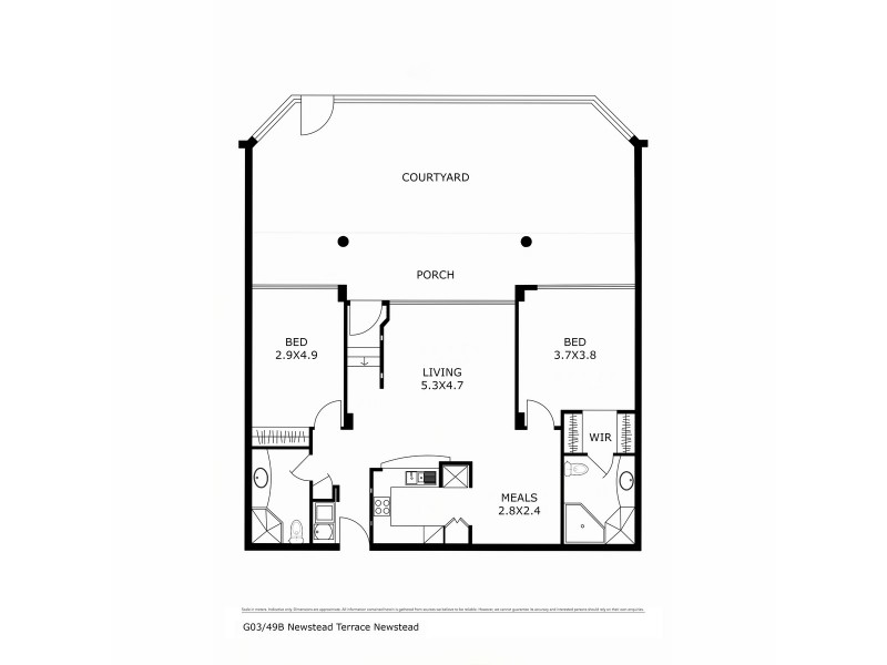 G03/49b Newstead Terrace, Newstead QLD 4006 Floorplan