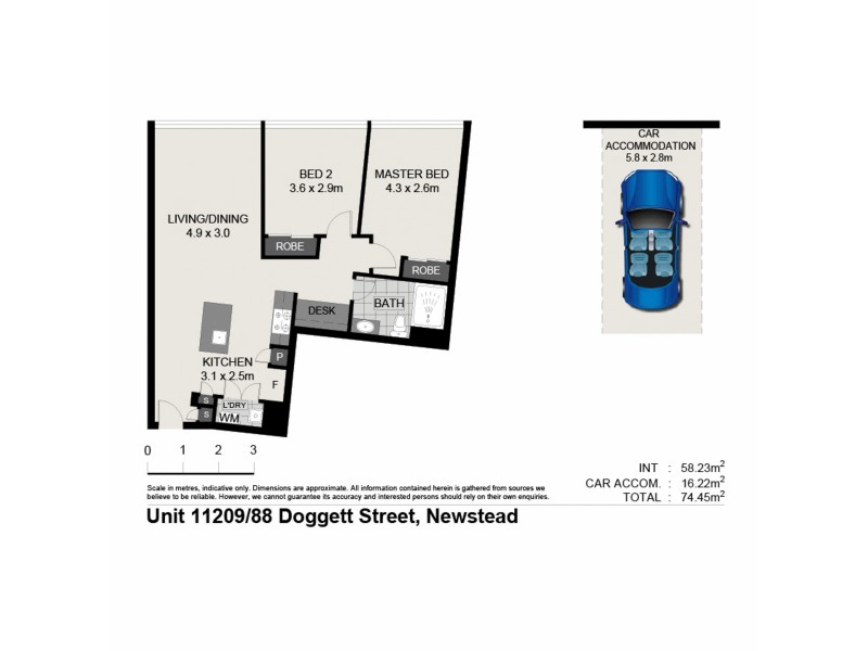 11209/88 Doggett Street, Newstead QLD 4006 Floorplan
