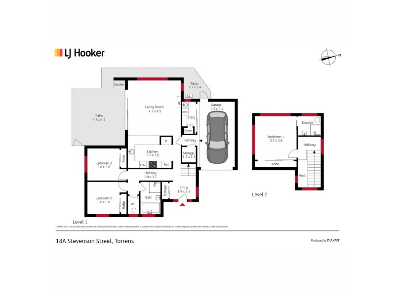 18 A & B Stevenson Street, Torrens ACT 2607 Floorplan