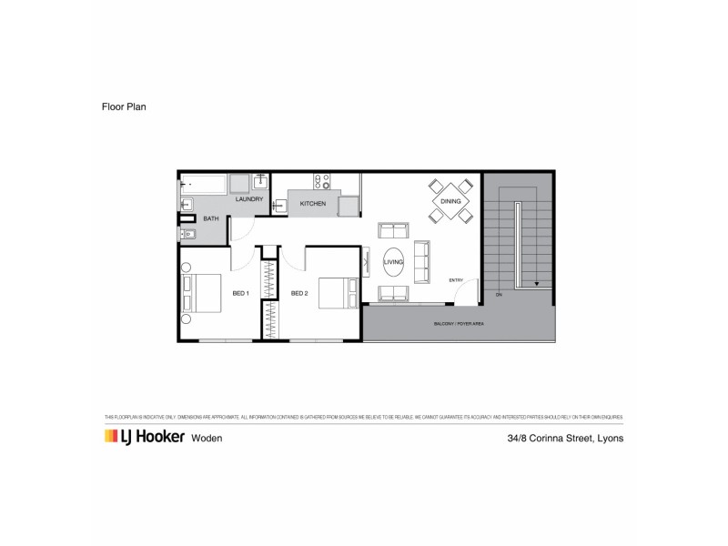 34/8 Corinna Street, Lyons ACT 2606 Floorplan