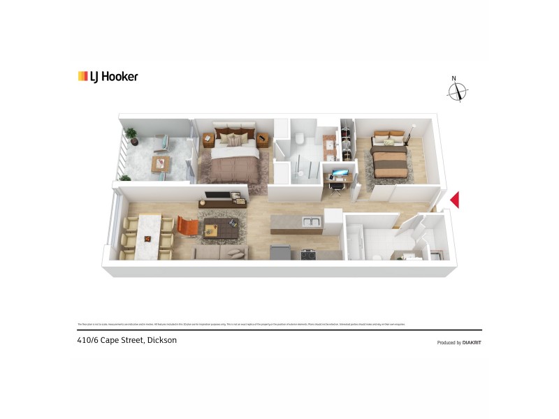 410/6 Cape Street, Dickson ACT 2602 Floorplan