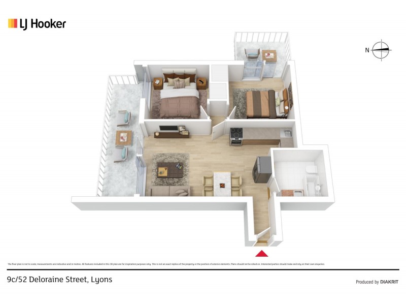9C/52 Deloraine Street, Lyons ACT 2606 Floorplan
