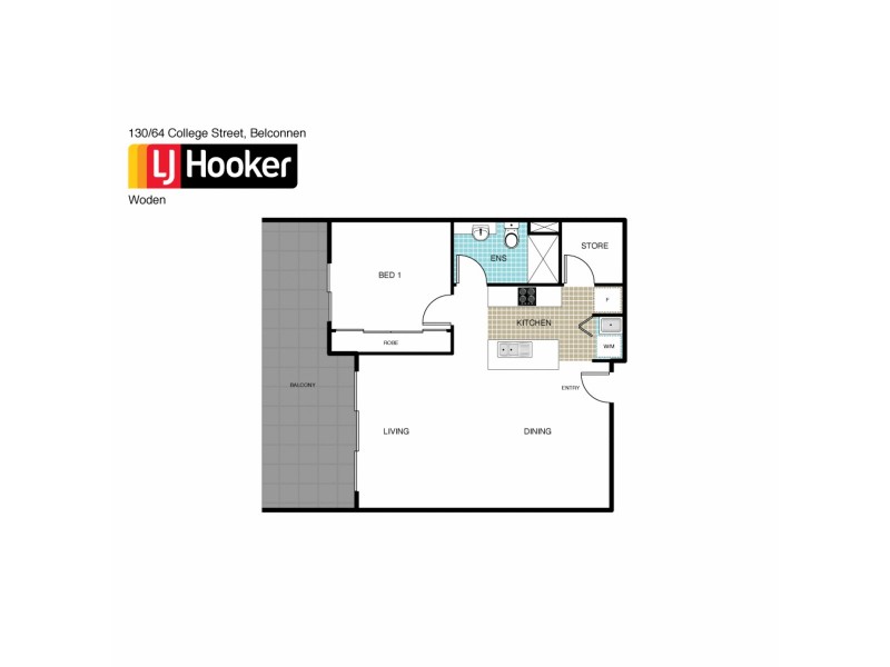 130/64 College Street, Belconnen ACT 2617 Floorplan