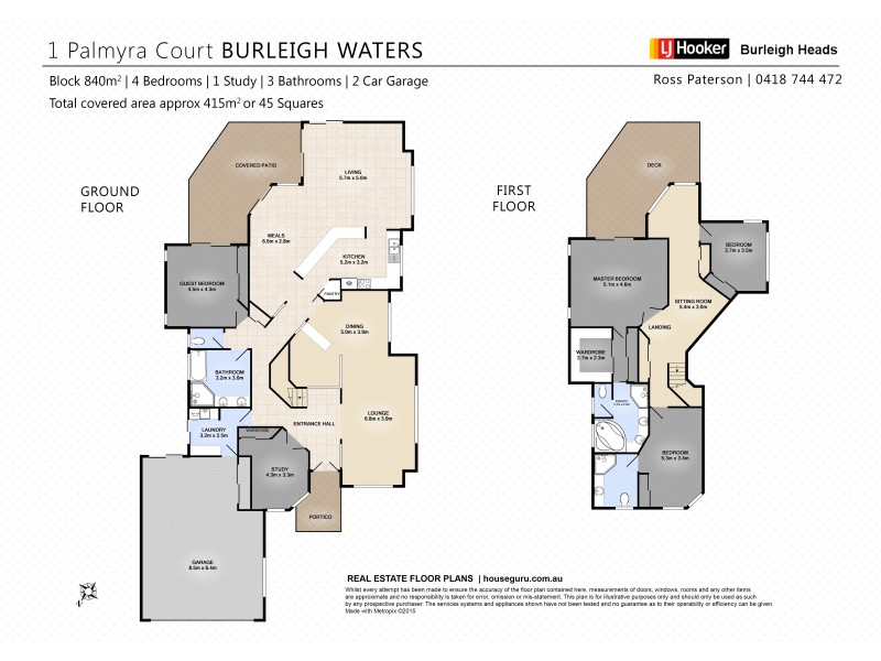 1 Palmyra Court, Burleigh Waters QLD 4220 Floorplan