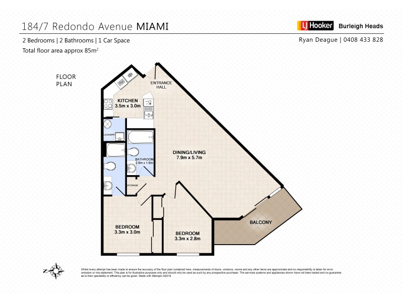 184/7 Redondo Avenue, Miami QLD 4220 Floorplan