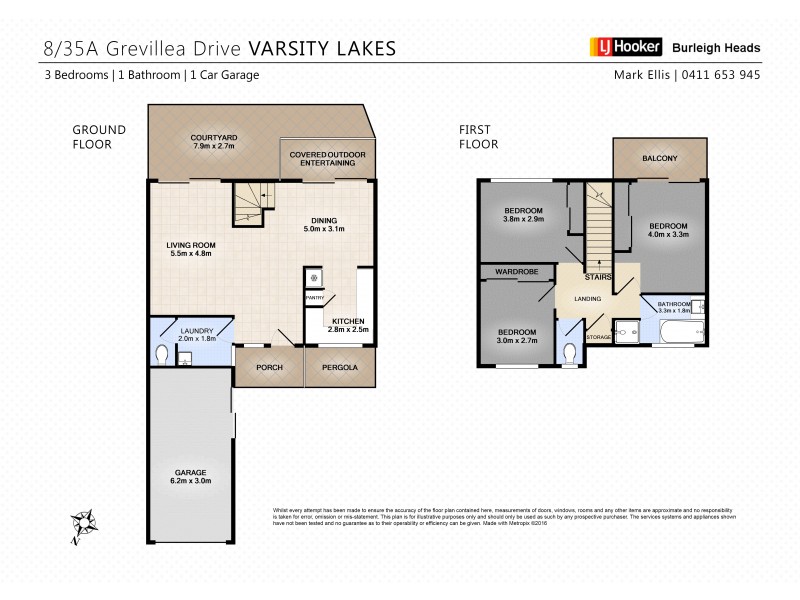 8/35a Grevillea Drive, Varsity Lakes QLD 4227 Floorplan