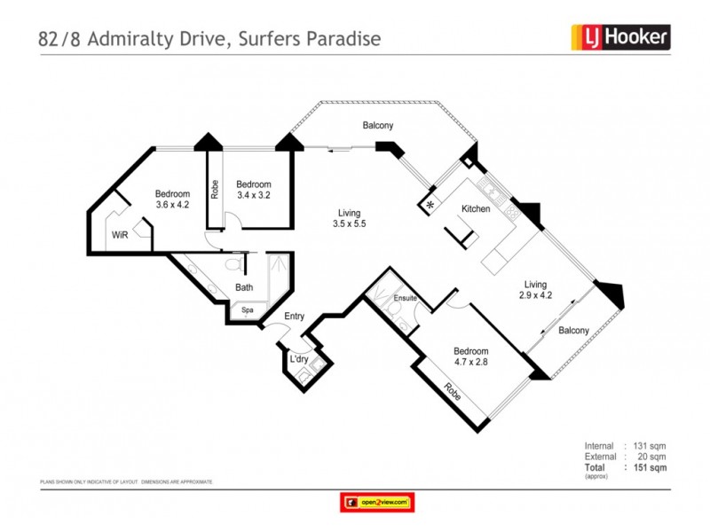 Apartment 62/8 Admiralty Drive, Surfers Paradise QLD 4217 Floorplan