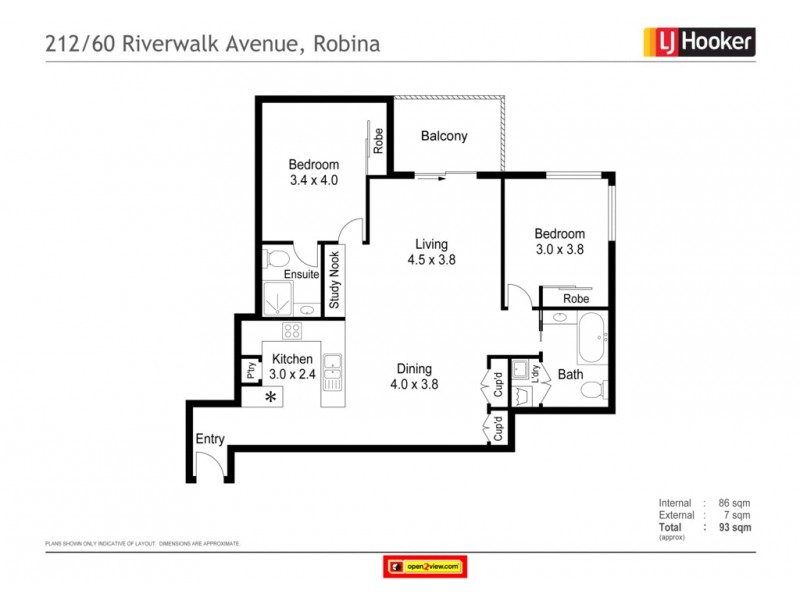 212/60 Riverwalk Avenue, Robina QLD 4226 Floorplan
