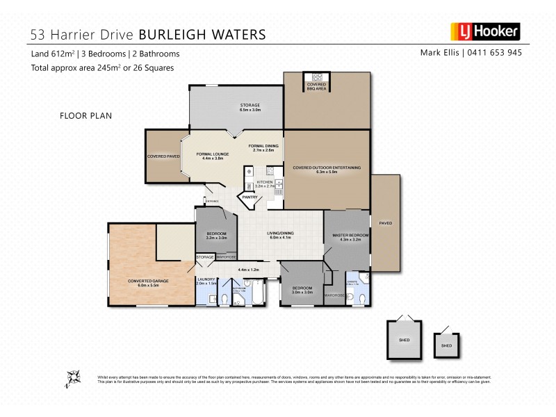 53 Harrier Drive, Burleigh Waters QLD 4220 Floorplan
