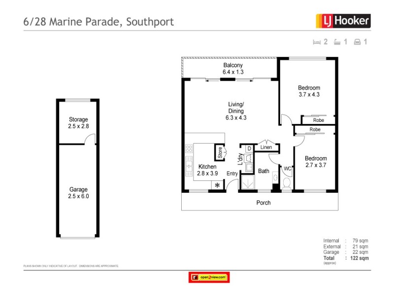 6/28 Marine Parade, Southport QLD 4215 Floorplan