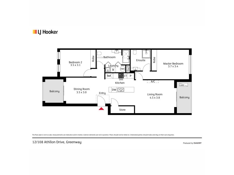 12/108 Athllon Drive, Greenway ACT 2900 Floorplan