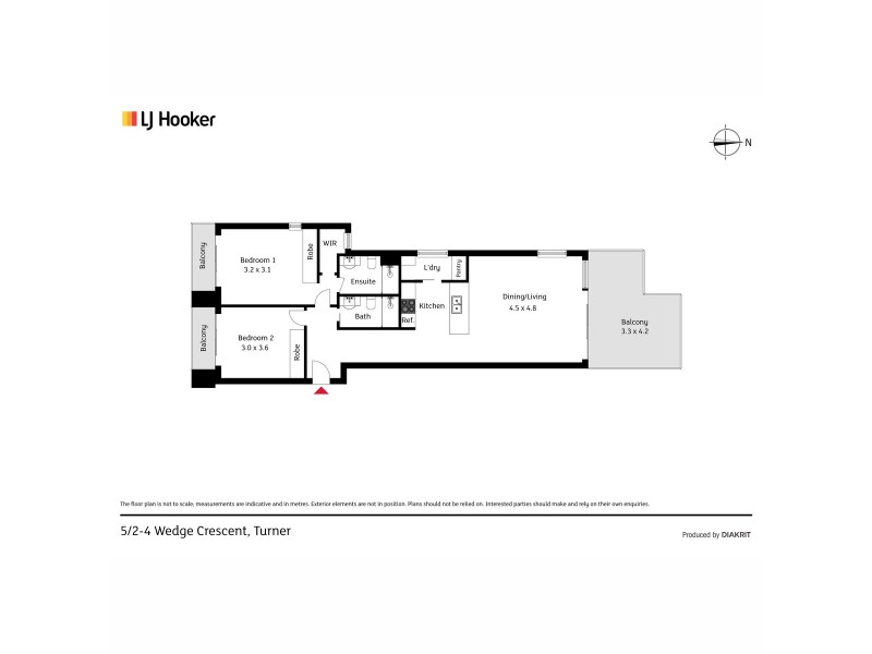 5/2 – 4 Wedge Crescent, Turner ACT 2612 Floorplan