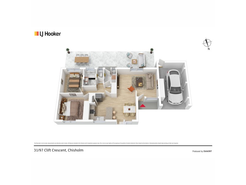 31/97 Clift Crescent, Chisholm ACT 2905 Floorplan