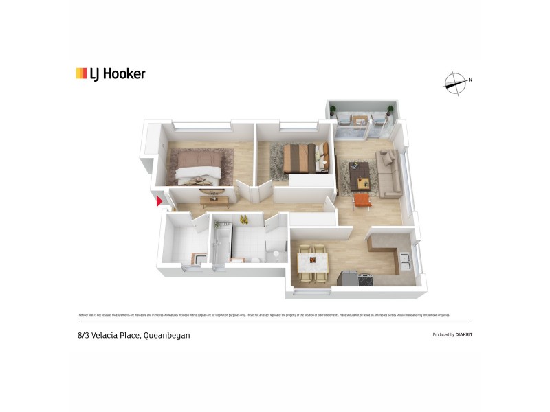 8/3 Velacia Place, Queanbeyan NSW 2620 Floorplan