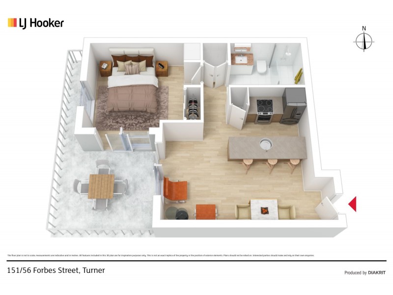 151/56 Forbes Street, Turner ACT 2612 Floorplan