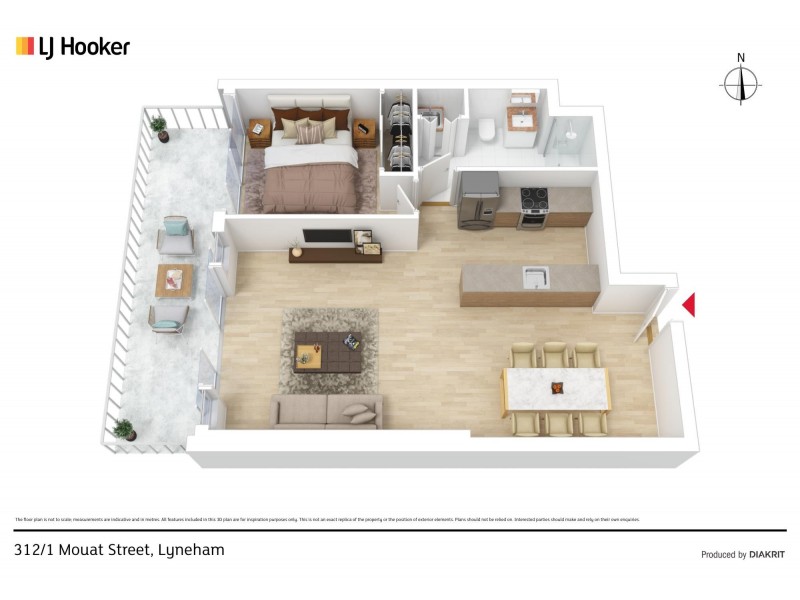 312/1 Mouat Street, Lyneham ACT 2602 Floorplan