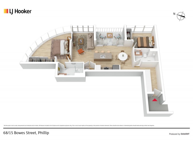 68/15 Bowes Street, Phillip ACT 2606 Floorplan