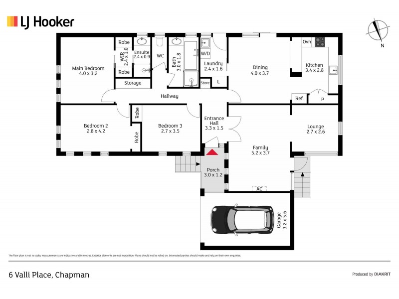 6 Valli Place, Chapman ACT 2611 Floorplan