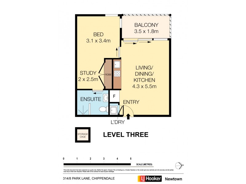 314/8 Park Lane, Chippendale NSW 2008 Floorplan