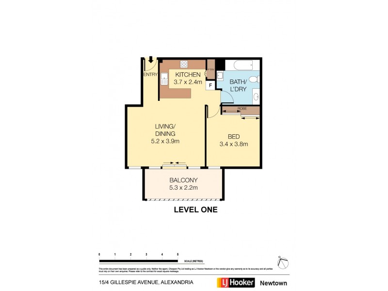 15/4 Gillespie Avenue, Alexandria NSW 2015 Floorplan