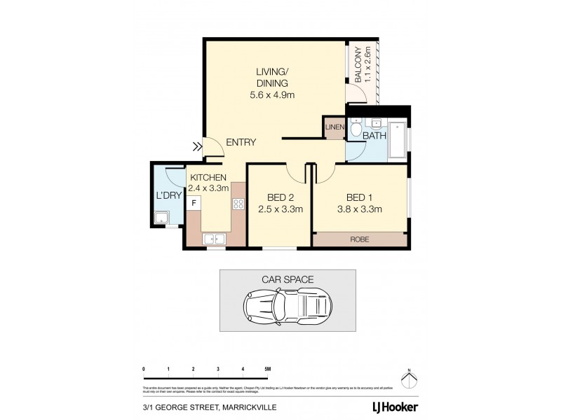 3/1 George Street, Marrickville NSW 2204 Floorplan