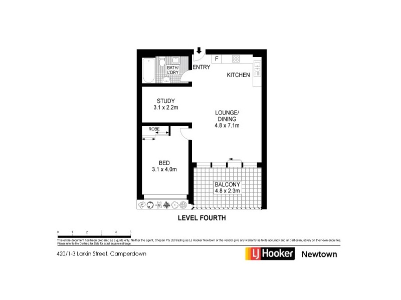 420/1-3 Larkin Street, Camperdown NSW 2050 Floorplan