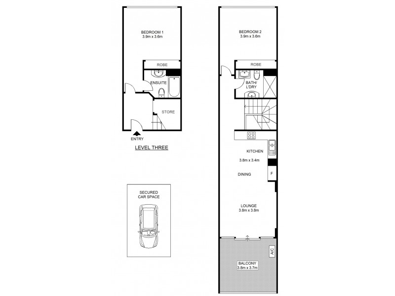307/1 Larkin Street, Camperdown NSW 2050 Floorplan