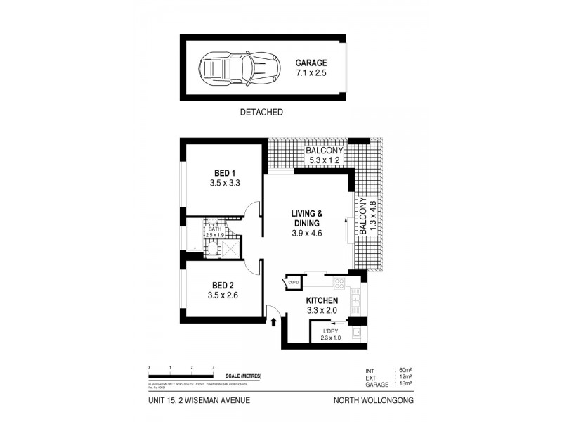 15/2-4 Wiseman Avenue, Wollongong NSW 2500 Floorplan