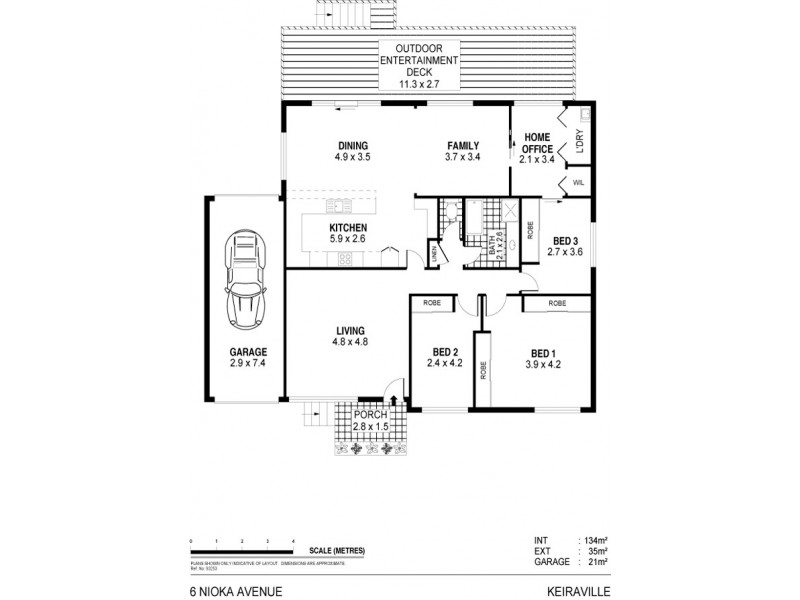 6 Nioka Ave, Keiraville NSW 2500 Floorplan