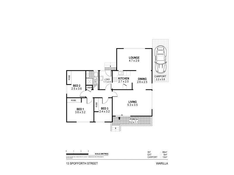 13 Spofforth Street, Warilla NSW 2528 Floorplan