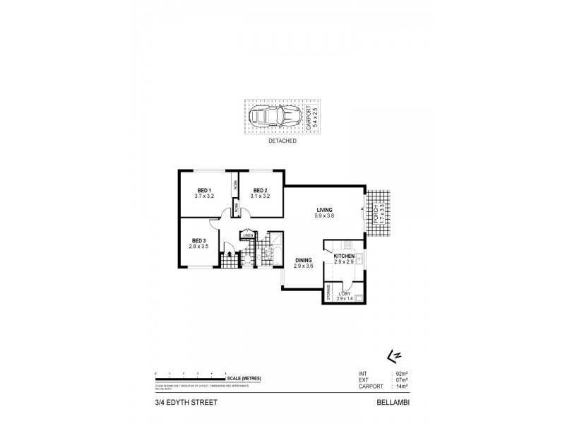 3/4 Edyth Street, Bellambi NSW 2518 Floorplan